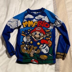 Nintendo Kids Mario Rashguard - Blue and Red